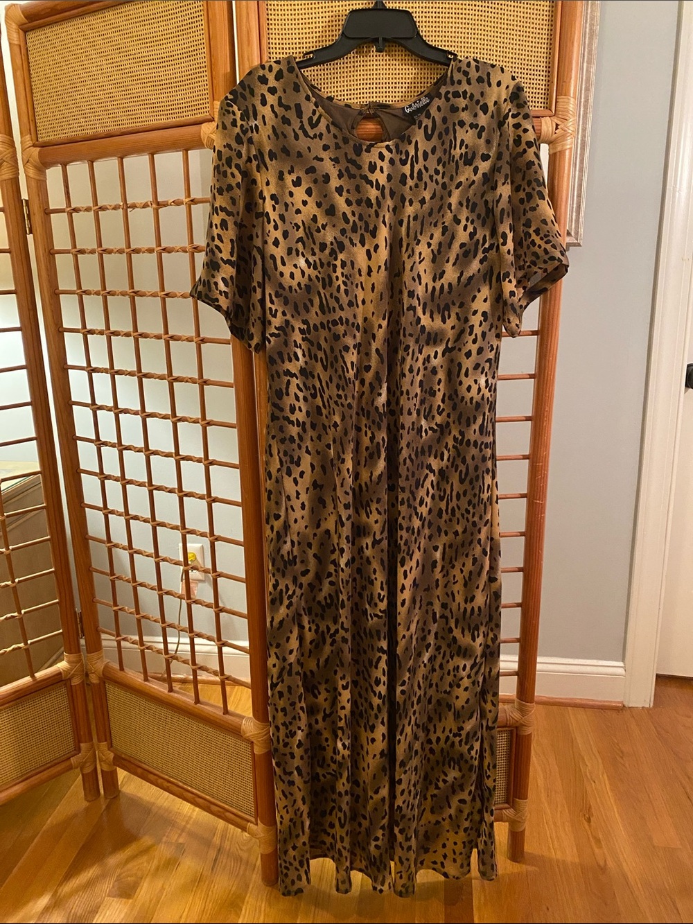 Leopard Print Maxi Dress - Brown